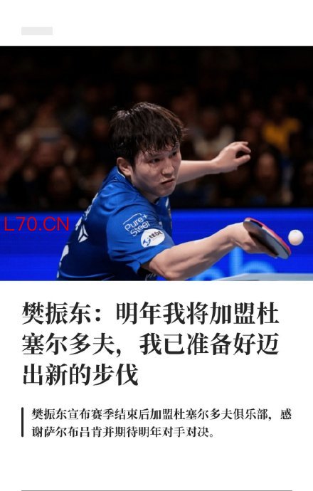 樊振东德甲赛季完美收官，下赛季将加盟杜塞尔多夫迎接新挑战 乒乓战略升级